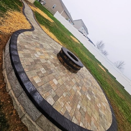 outdoor fire pit installation