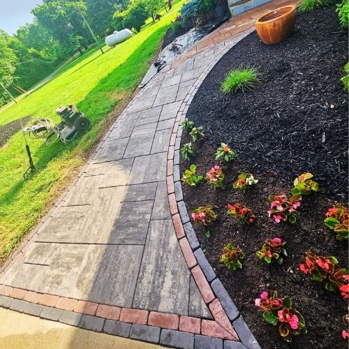 custom paver walkway for garden east tn